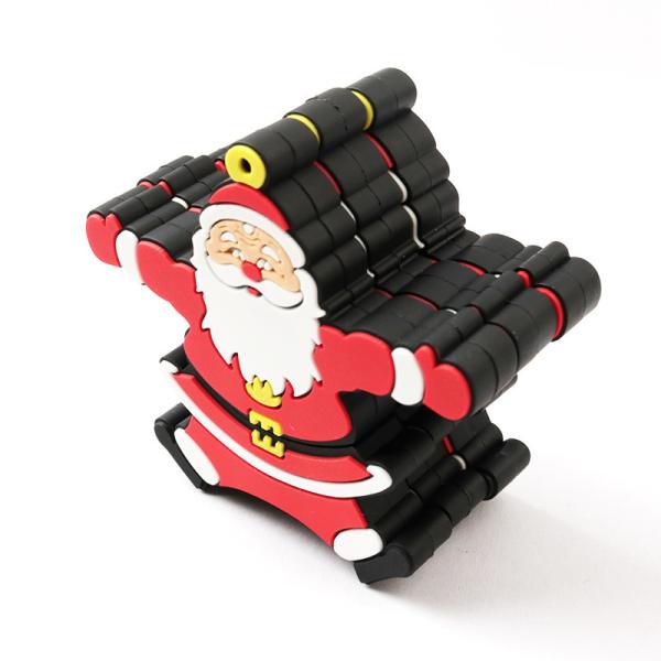 Movimentação instantânea 3,0 de USB do molde aberto do PVC de Santa Claus para o presente do Natal