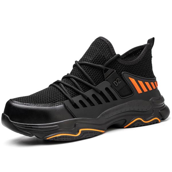 SHENGJIE OEM Steel Toe Work Shoes Microfiber Leather Upper EVA Outsole Anti-Puncture Anti-Slip Safety Shoes