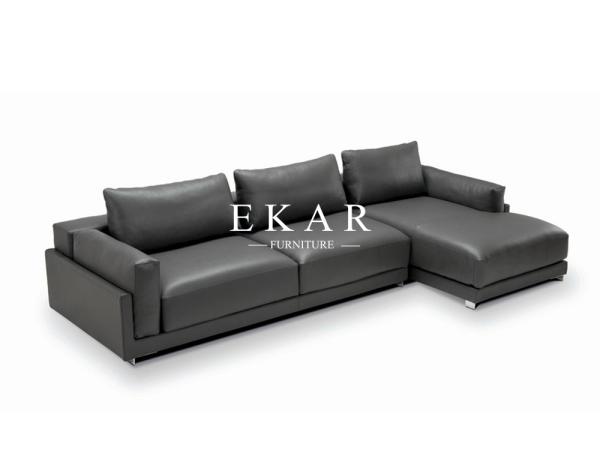 American Contemporary Style 2019 New Living Room Furniture High Class Genuine Leather Sectional Sofa Sets Design from Gu