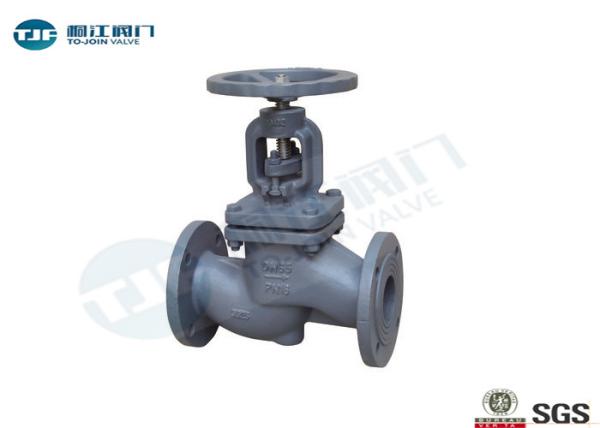 Cast Iron GG25 Globe Stop Valves Flange Type PN 16 With Balanced Disc