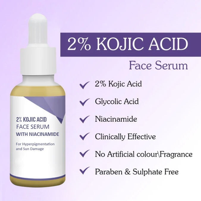 OEM ODM Brand Facial Skincare Serum Kojic Acid Niacinamide Glycolic Acid Brightens Skin Color Facial Serum Korean Skincare Products