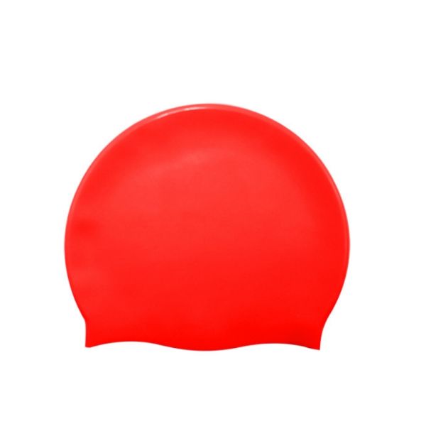 OEM Pure Color Silicone Swim Cap With Waterproof UV Protection Outdoor Pool For Competitive