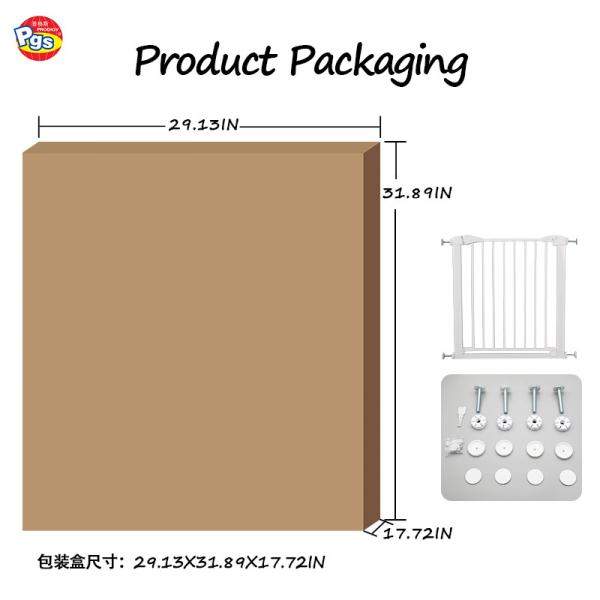 Baby Safety Metal Doorway Gate Safety Dog Gate For Stairs Adjustable Width Safety Gate For Child