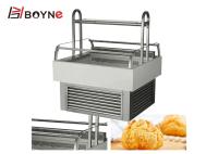 Type de plancher de vitrine de gâteau de refroidissement à l'air R134A Cabinet de boulangerie avec porte coulissante