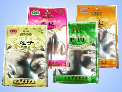 PET PE Laminated Gusseted Zipper Bags Hang Hole for Herbal Medicine
