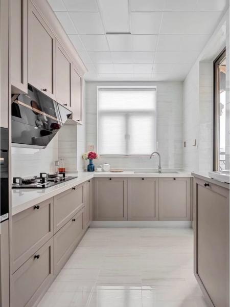 White And Timber Contemporary Modern Design Small Space Kitchen Cabinets