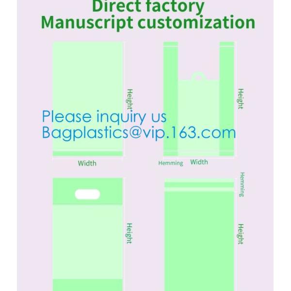 T-Shirt 100% Biodegradable Plastic Charity Bag, Custom Printing Plastic Flat Poly Bags With Air Hole, Charity Donations