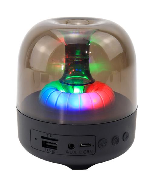 ETEK Bluetooth 5.3 Speaker 5W 52MM Driver 500mAh Battery ABS+PC Material RGB Light AUX/TF/FM/USB Playback & calling black