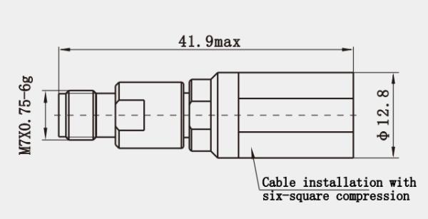 2.4mm Female Stainless Steel Material RF Connector For SF102E/SF102 Cable With Spring-loaded Armor