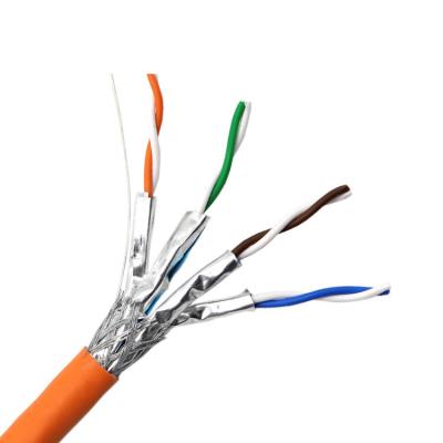 a folha de alumínio Sftp da torção do cabo de 1000MHz CAT6A CAT7 CAT8 protegeu