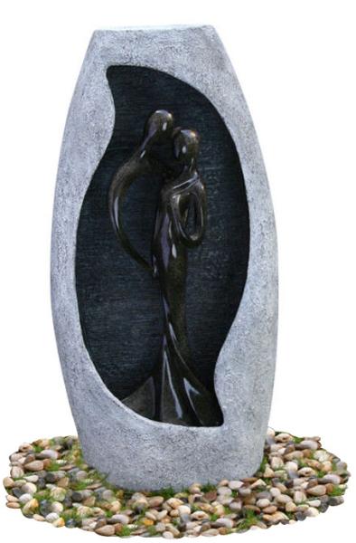 Handmade Fiberglass Resin Large Outdoor Water Fountains With Lights , 53x21x107cm