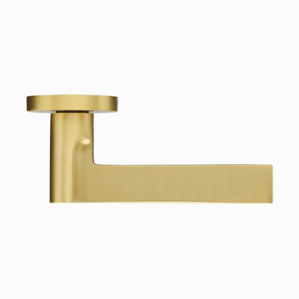 Luxury Outside Bright Solid Modern Gold Door Handles 135mm 63mm