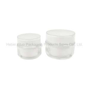 White Cosmetic Cream Jar 50g Round Cans