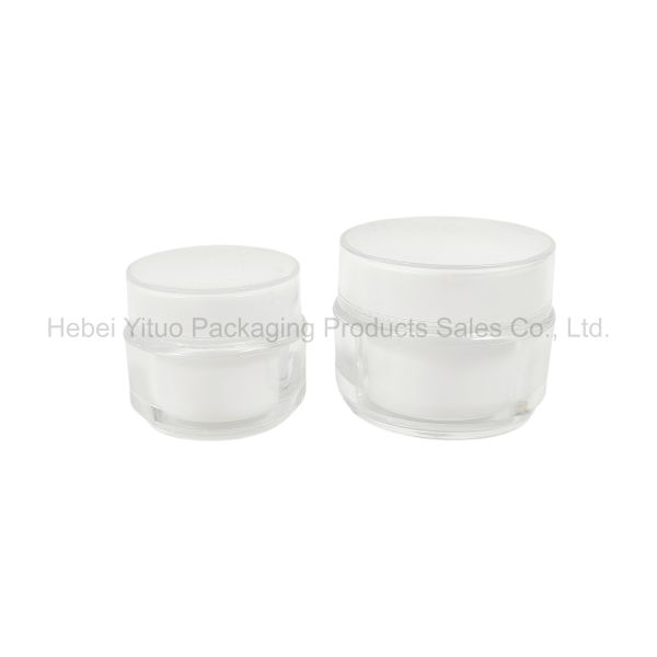 White Cosmetic Cream Jar 50g Round Cans