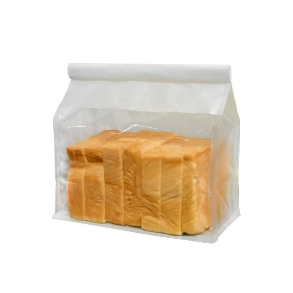Customized Thickness Biodegradable Kraft Paper Zipper Tape Bags Oil Proof Self Sealing Window Opening Bread Fruit Snack Packaging