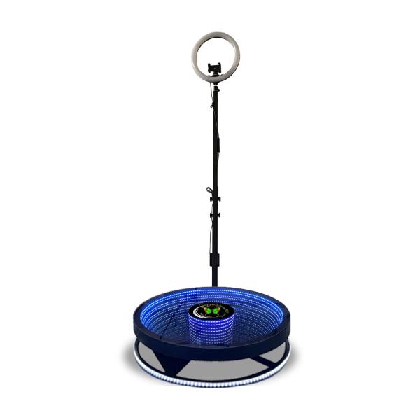 Durable LED 360 Photo Booth Slow Motion Automatic Rotating Selfie Platform