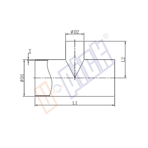 T Style Welding 304 Stainless Steel Pipe Fittings Reducing Tee For Petro Chemical