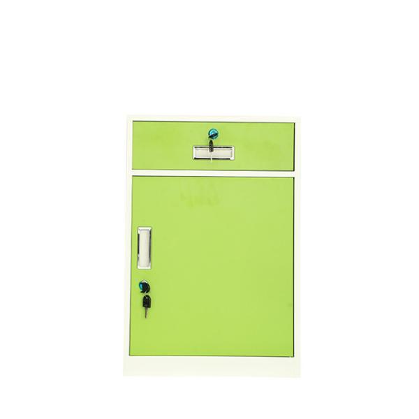 Modern One Drawer Storage Steel Bedside Cabinet Bedroom Home Furniture