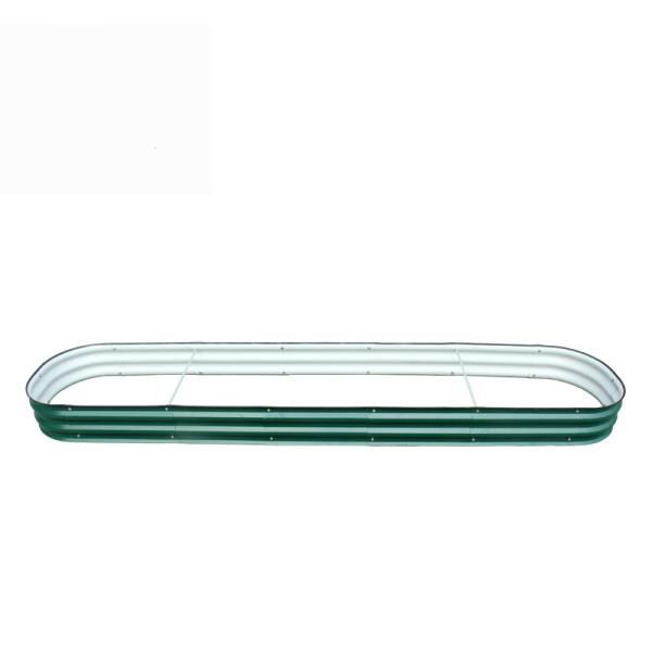 Sturdy Galvanized Steel Raised Garden Planter Bed 9.4*2*0.7 Ft  Easy Assembly