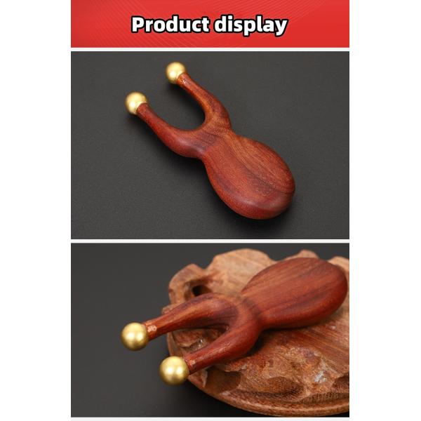 Body Healthcare Massage Function Brass Sandalwood Manual Acupressure Reflexology Massage Guasha Tool For Eye Nose Ear Care