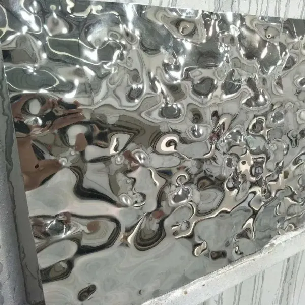 304 Stainless Steel Water Ripple Sheet with 0.5mm Thickness and Polished Surface for Wall Panels