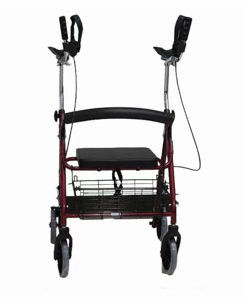 Mobility Aids Medical Rollator Lightweight Steel 4 Wheel Rollator