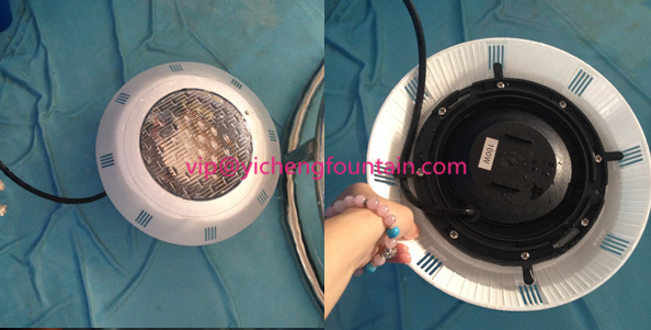 Color Changing Plastic Swimming Pool Lights 40W For Garden Pond / Swimming Pool IP68 Wall Hang Type