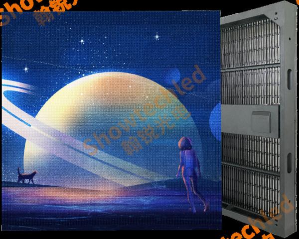 IP65 Painel de vídeo LED transparente 1000 mm X 1000 × 85 mm para exibição de publicidade ao ar livre