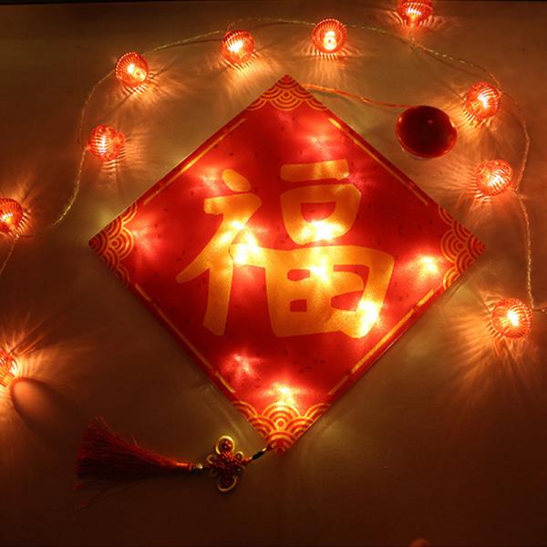 2022 Spring Festival Led Hanging Lights Interface Window Cup Suction Lantern Light Happy Chinese New Year Decorations