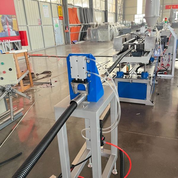 High Speed HDPE Single Wall Corrugated Pipe Extrusion Line for Cable Protection