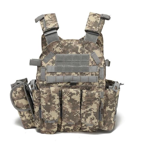 600D MOLLE Tactical Vest Camouflage Nylon Multi Functional 1.1kg