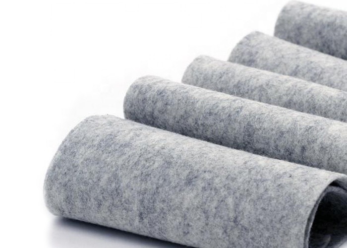Grey White Needle Punched Nonwoven Flame-retardant High Grammage Good Quality 