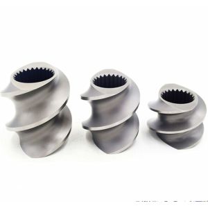 Plastic Twin Screw Extruder Mixing Screw Element Sandblasting Surface Treatment
