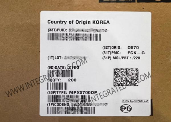 Sensor IC MPX5700DP 700kPa 7mA 5V Sensor de Presión Diferencial