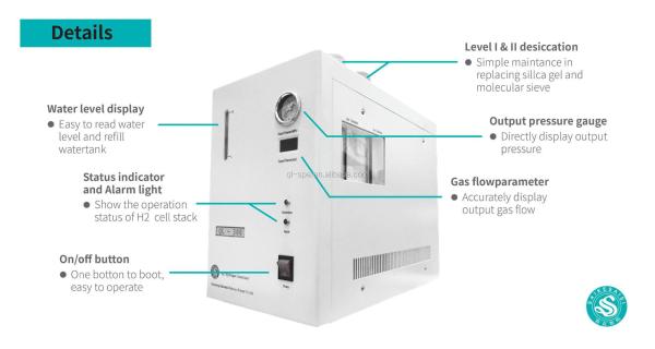 QL-3000B GC FID Hydrogen Generator High Pressure High Purity Type 3000ml/Min