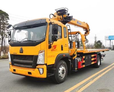 Wrecker Tow Truck 220hp de HOWO, deslizando a plataforma Crane Recovery Truck