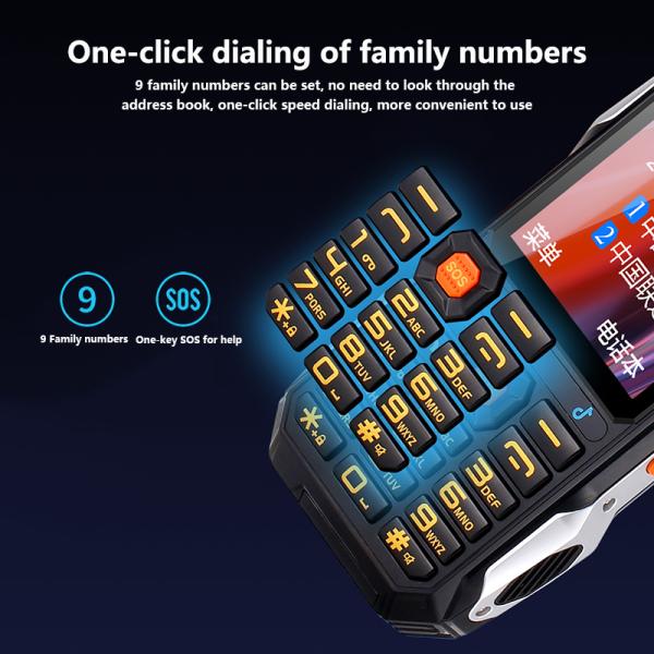 3.5 Inch 4G Feature Phone Q9+ Dual Standby 5400mAh Smart Phones For Seniors