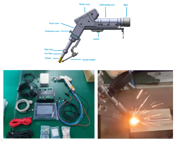 Máquina de soldadura por láser de un solo motor portátil de 3000W para soldar acero inoxidable
