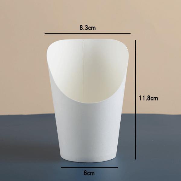 Double Corrugated Paper Cup Eco Friendly 14oz / 16oz Kraft Fast Food Box for Takeaway