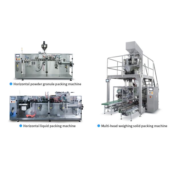 Fully Automatic High Speed Three Servo Food Beverage Chemical Pouch Filling Horizontal multifunctional packaging machine