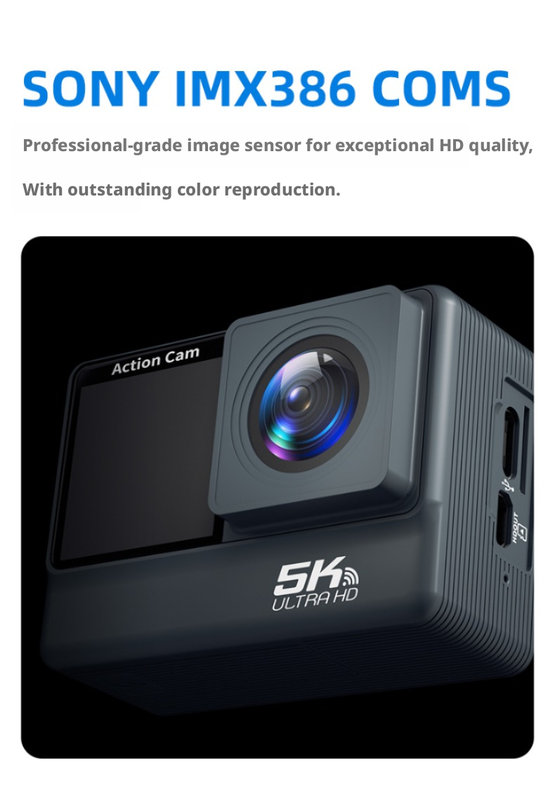 DLC 30M Depth Waterproof 6 Axis Gyro Stabilization Action Cam Dual Selfie Screen WiFi Mobile Control Outdoor Sports Camera