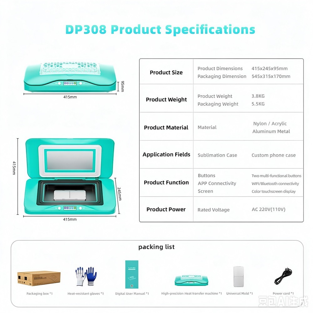 Universal Mold Supported 3D Curved Surface Transfer Heat Press for Curved Phone Case 3D Heat Transfer Printing Machine