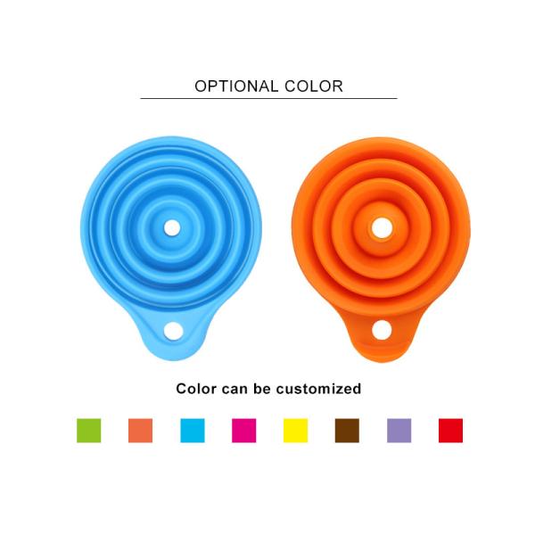 Food Grade Portable Collapsible Silicone Funnel for kitchen accessories