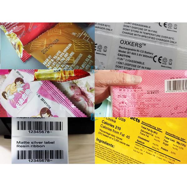 Print Production Date Wax Resin Ribbon Metallic Color Ink Ribbon For Black Stamp Ribbon