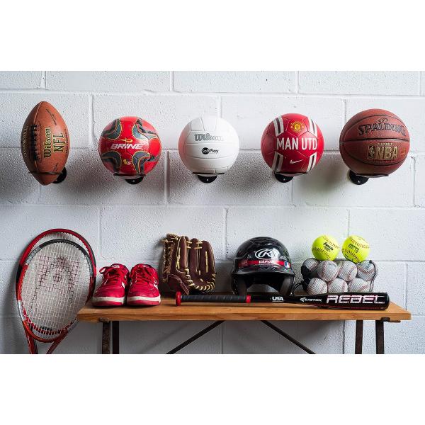 Порошкообразованный стальной держатель для шаров, настенный монтаж, стойка для футбола и баскетбола