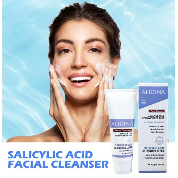Acide salicylique OEM Soin de la peau biologique Nettoyant Hydratant Nettoyant Visage