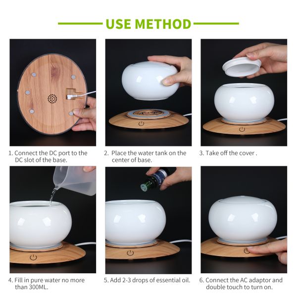 High Quality Humidifier Aromatherapy Essential Oils Humidifier Smart App Control Music Ceramic Porcelain Aroma Diffuser