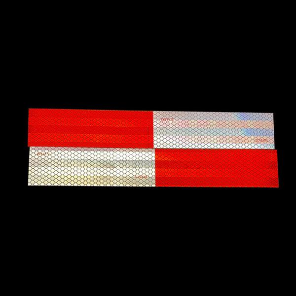 Red White DOT-C2 Self Adhesive Approved Reflective Safety Tape For Truck Vehicles