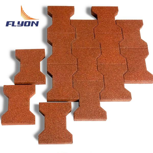 Alfombra de suelo de caucho para patio de juegos con fácil instalación y pavimentador de huesos de perro duradero