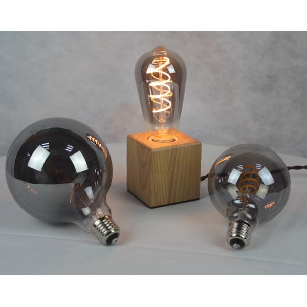 B22 4000k Dimmable Vintage Globe Filament Bulb G95 Smoky 4watt 360 Degree Beam Angle